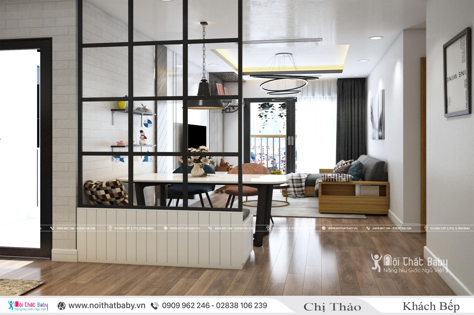 Khám phá nội thất hiện đại căn 63m2 chung cư Emerald Celadon city